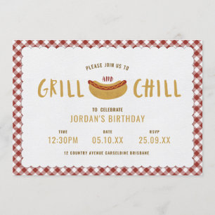 Grill and Chill Invitation Kaart