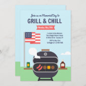 Grill and Chill Invitation Kaart (Voorkant / Achterkant)