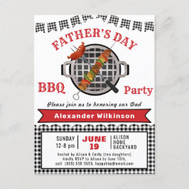 Grill and Chill Vaderdag Photo BBQ Invitation Briefkaart