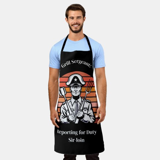 Grill Barbecue Sergeant Schort (Gedragen)