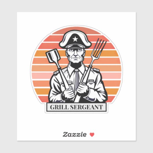 Grill Barbecue Sergeant Sticker (Vel)