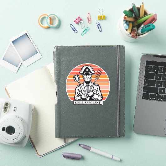 Grill Barbecue Sergeant Sticker (iPad Cover)