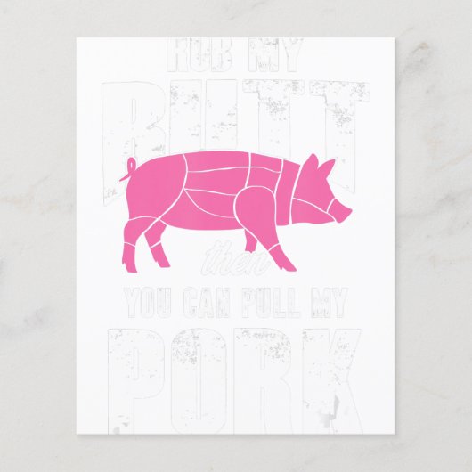 Grill BBQ Barbecue Pork Meat Grill Master Smoker Flyer (Voorkant)