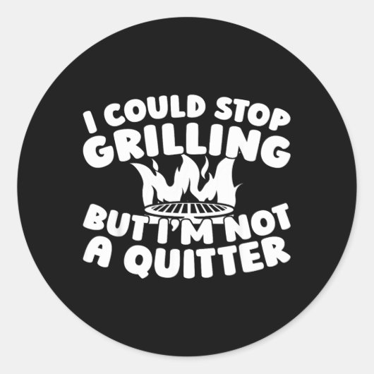 Grill Bbq - Barbecuen Grillmaster Barbecue Ronde Sticker (Voorkant)