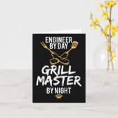Grill BBQ Master Engineer Grappig Barbecue Gift Kaart (Gele Bloem)