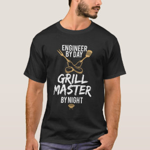 Grill BBQ Master Engineer Grappig Barbecue Gift T-shirt