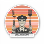 Grill BBQ Sergeant Sticker (Voorkant)