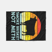 Grill Brisket Beef Sunset Retro BBQ Barbecue Grill Fleece Deken (Voorkant (Horizontaal))