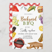 Grill & Chill BBQ Achtertuin Party Kaart (Voorkant / Achterkant)