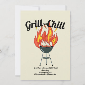 Grill & Chill BBQ Bash Uitnodiging | achtertuinfee