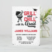 Grill & Chill BBQ Graduation Party Open House Kaart (Staand voorkant)