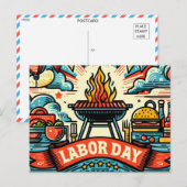 Grill & Chill Dag van de Arbeid Groet Briefkaart (Voorkant / Achterkant)