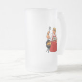 Grill Commander BBQ Twee-zijdig Matglas Bierpul (Voorkant rechts)