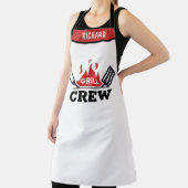 Grill Crew Schort - Persoonlijke naam Aangepaste B (Insitu)