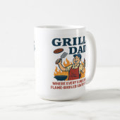 Grill Dad - Flame-Broiled Adventure Koffiemok (Voorkant rechts)
