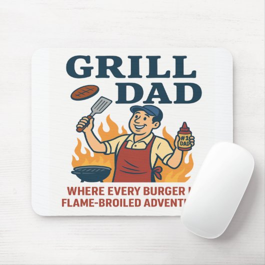 Grill Dad - Flame-Broiled Adventure Muismat (Met muis)