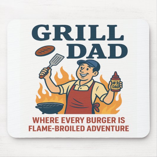 Grill Dad - Flame-Broiled Adventure Muismat (Voorkant)