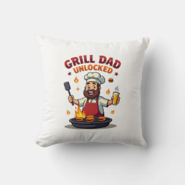 Grill Dad Ontgrendeld - Grappige BBQ Chef Dad Desi Kussen