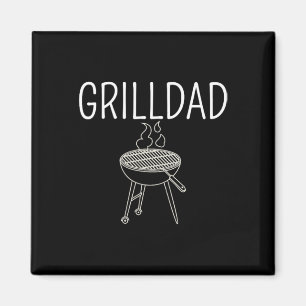 Grill Dad - Papa van het Jaar Grappige BBQ Expert Magneet