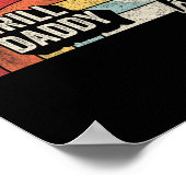 Grill Daddy Retro Sunset Bbq Grafisch Voor Vader Poster (Hoek)