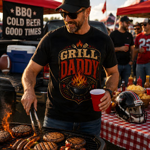 Grill Daddy Vintage BBQ Retro vaders grill T-shirt
