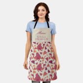 Grill Dragon Red Dragon Pattern Schort (Gedragen)