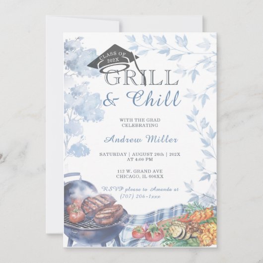 Grill en Chill Afstudeer Template Ideeën Kaart (Voorkant)
