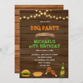 Grill en chill bbq verjaardagsuitnodiging kaart (Voorkant / Achterkant)