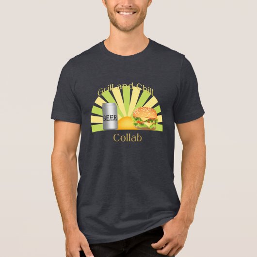 Grill en Chill Collab Tri-Blend Shirt (Voorkant)