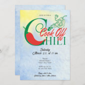 Grill en Chill Feest Chili Kook Wedstrijd Vrienden Kaart (Voorkant / Achterkant)