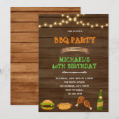 Grill en koel BBQ-verjaardagsuitnodiging Kaart (Voorkant / Achterkant)