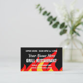 Grill en Wok restaurant visitekaartje sjabloon (Staand voorkant)