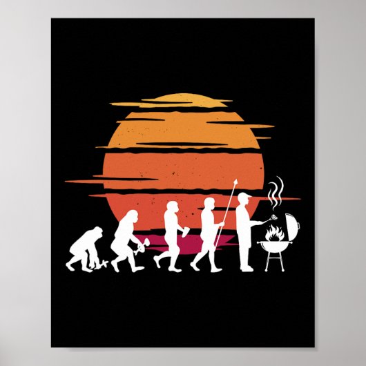Grill Evolution Vintage Vaderdag Grill Bbq Zee Poster (Voorkant)