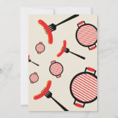 Grill & Fork BBQ-feestuitnodiging Kaart (Achterkant)