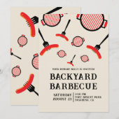 Grill & Fork BBQ-feestuitnodiging Kaart (Voorkant / Achterkant)
