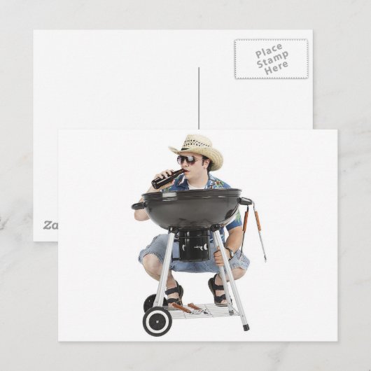 Grill Funny Briefkaart (Voorkant / Achterkant)
