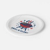 Grill & Glory 4th of July BBQ Papier Bord – Rood W (Gekanteld)