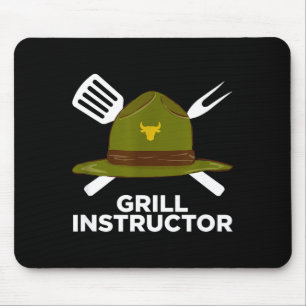 Grill instructeur grappig bbq pitmaster grillende  muismat