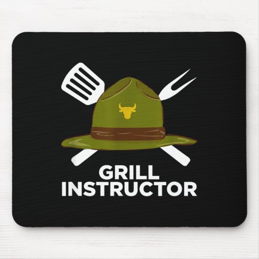 Grill instructeur grappig bbq pitmaster grillende muismat (Voorkant)