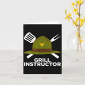 Grill instructeur grappige bbq pitmaster grillende kaart (Gele Bloem)