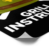 Grill instructeur grappige bbq pitmaster grillende poster (Hoek)