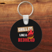 Grill Ir als een roodroodhond barbec Sleutelhanger (Voorkant)