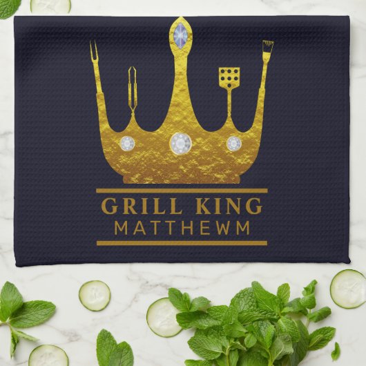 Grill King BBQ Crown Navy Maak je eigen Theedoek (Gevouwen)