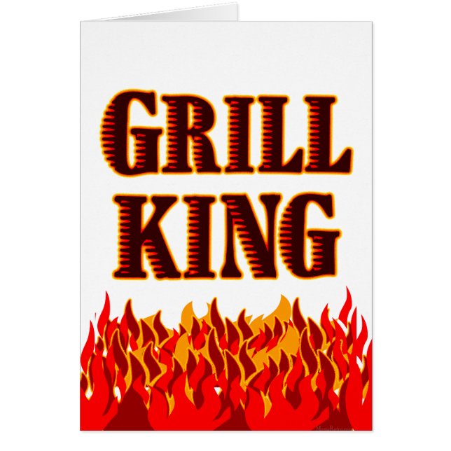 Grill King BBQ Gezegde Blank Art Kaart (Voorkant)