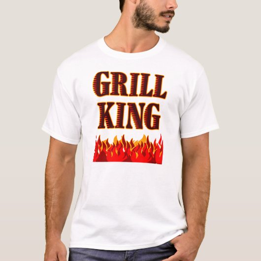 Grill King BBQ Gezegde T-Shirt (Voorkant)