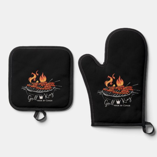 Grill King Chef Grappig, Ovenwant & Pannenlap Set (Voorkant)