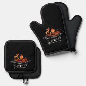 Grill King Chef Grappig, Ovenwant & Pannenlap Set (Voorkant / Achterkant)