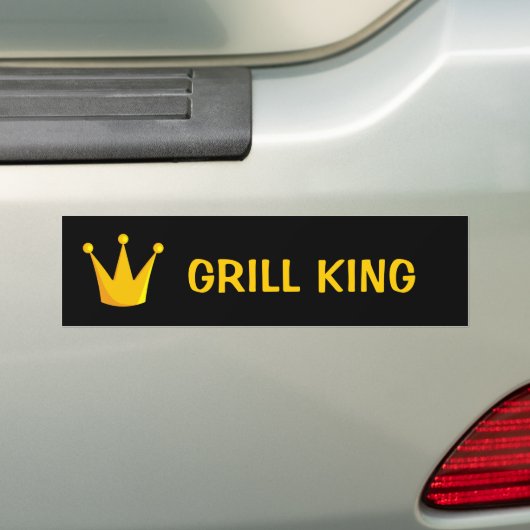 Grill King Crown Bumpersticker (Op auto)