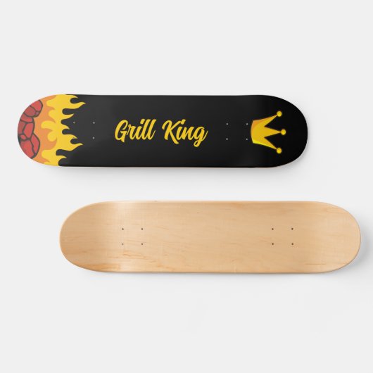 Grill King Crown Persoonlijk Skateboard (Horizontaal)
