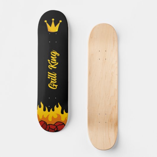 Grill King Crown Persoonlijk Skateboard (Voorkant)